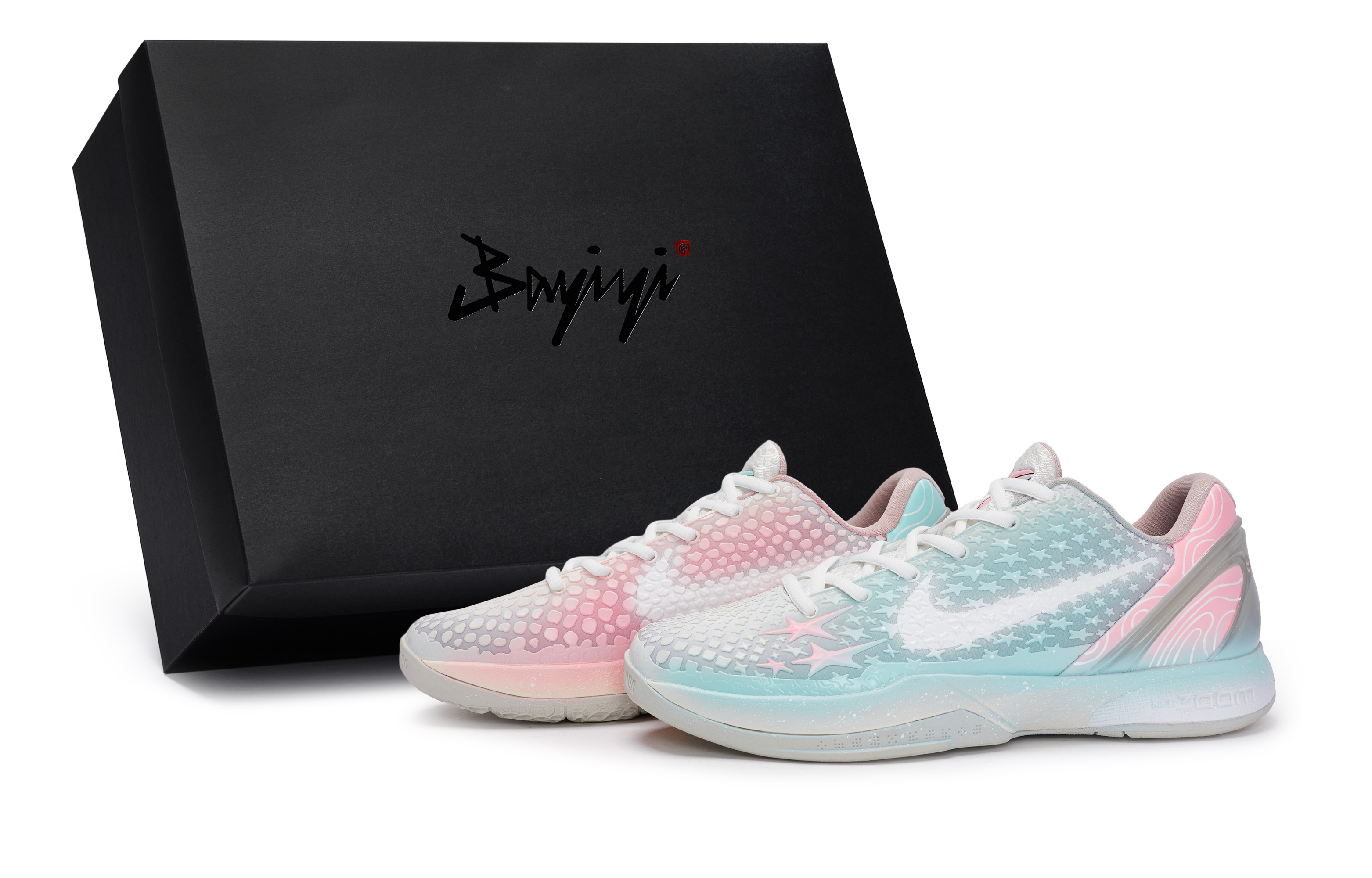 

Nike Баскетбольные кроссовки Zoom Kobe 6 мужские, низкие, белые/синие/розовые