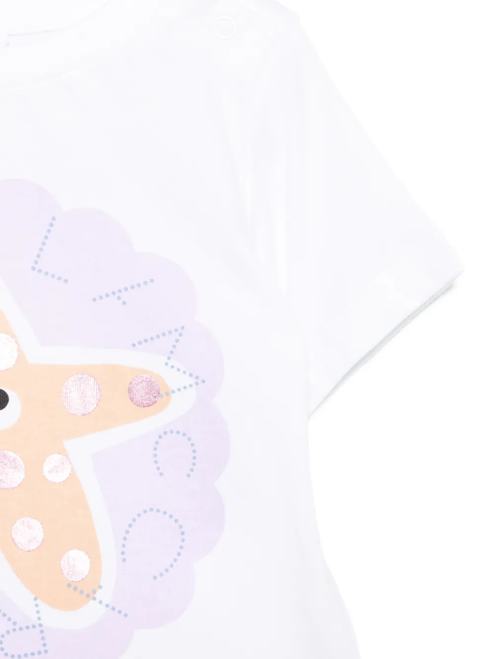 Футболка с принтом морской звезды Stella Mccartney Kids, белый — фото 3