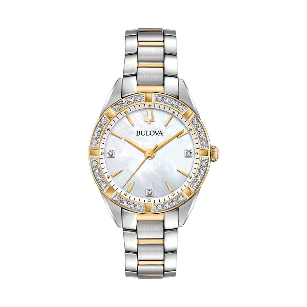 

Женские часы Bulova Sutton Diamond из нержавеющей стали - 98R263, цвет Two Tone
