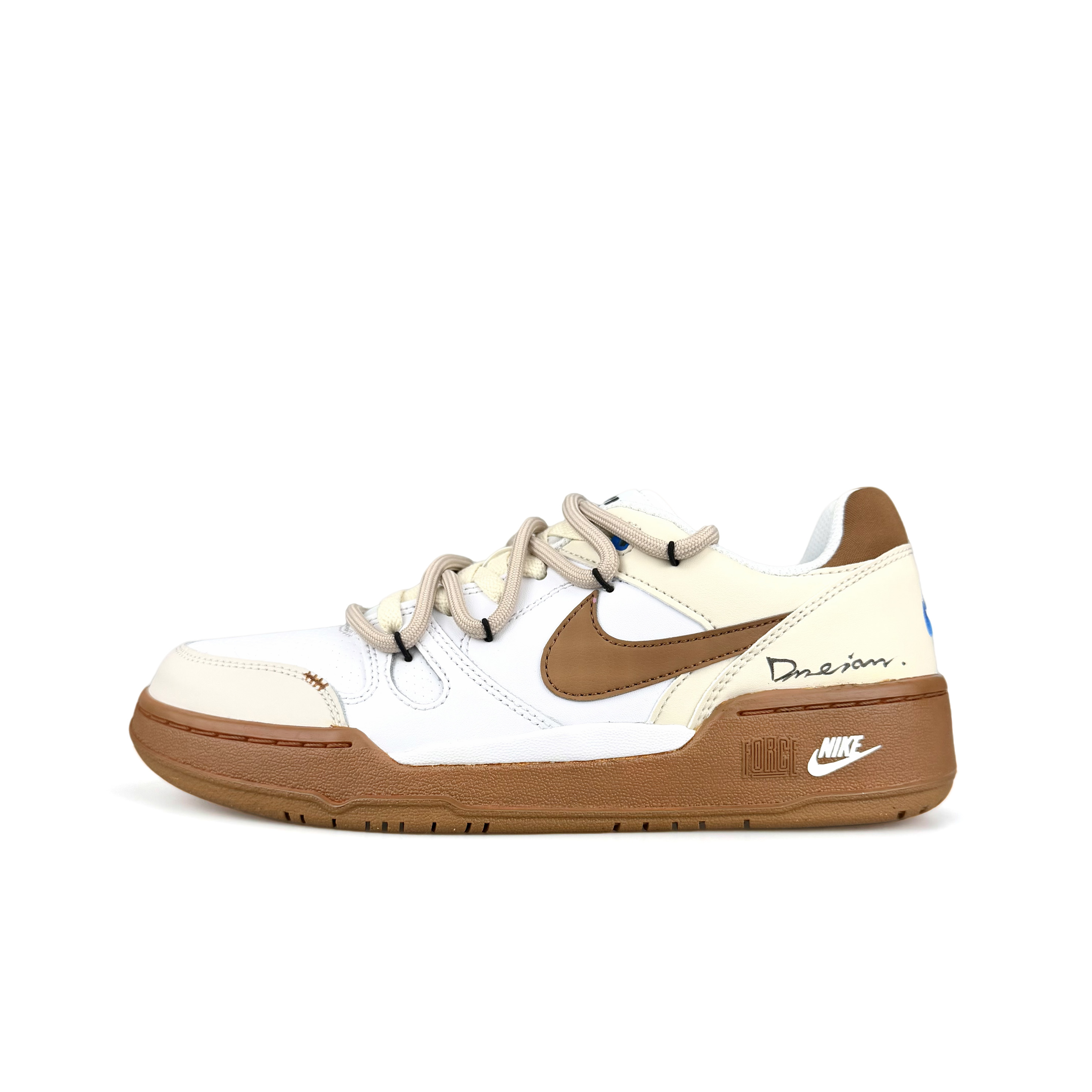 

Nike Кроссовки для скейтбординга Full Force Brown Shadow Companion с амортизацией и износостойким низким верхом, унисекс, бежево-коричневый