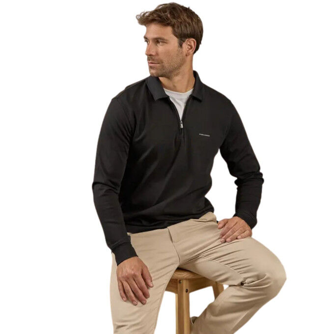 

Мужская рубашка-поло с длинными рукавами Mise Au Green Ellian - Черный