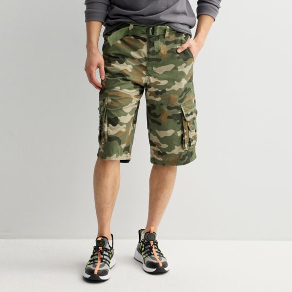 

Мужские шорты карго с поясом Hollywood, цвет olive camo