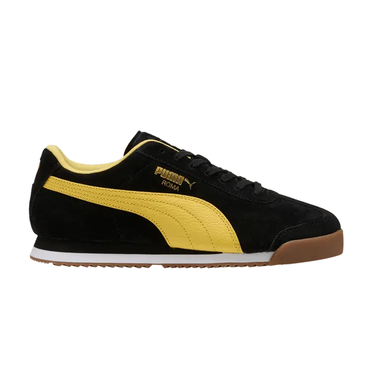 

Кроссовки Puma Roma Suede 'Black Sunny Yellow', черный