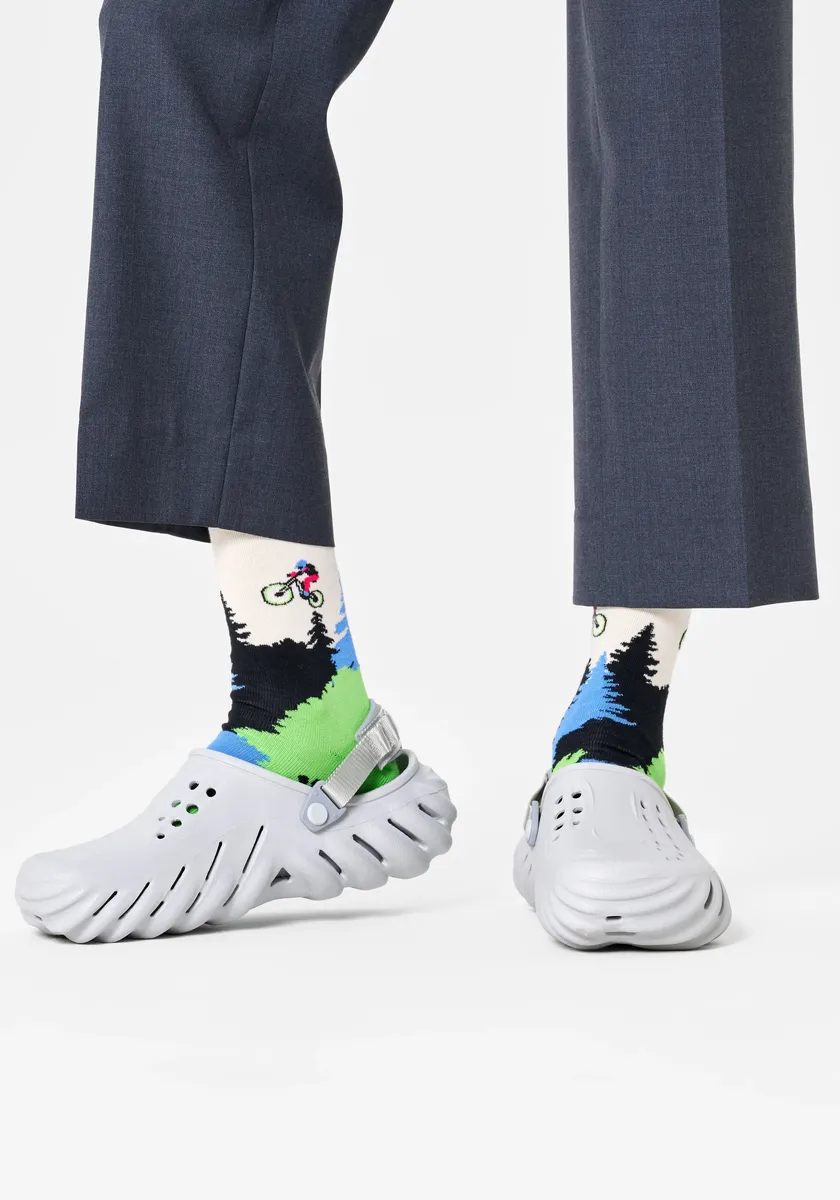 

Длинные носки Happy Socks (2 шт.) с велосипедным узором, белый