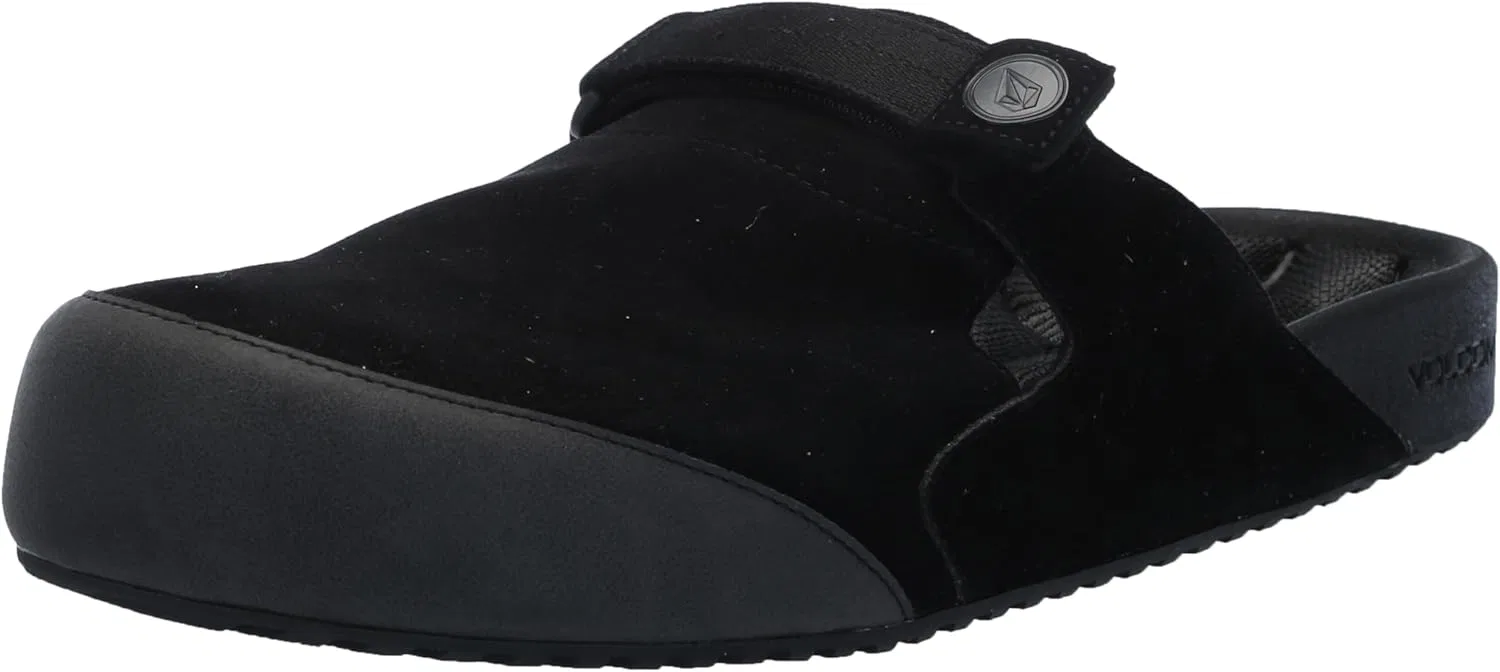 Volcom Мужские каменные сабо без шнурков Сандалии, Black