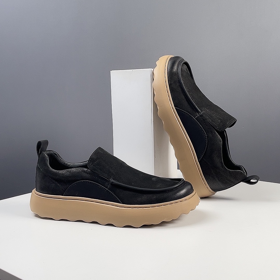 Devanro Мужские повседневные кроссовки Low Top черные, цвет Black — фото 2