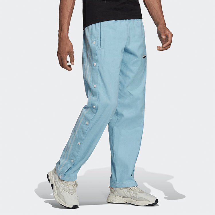 Повседневные брюки Men's adidas Denim Pants Side Solid Color Straight Casual Pants/Trousers Blue HC9499 — фото 3