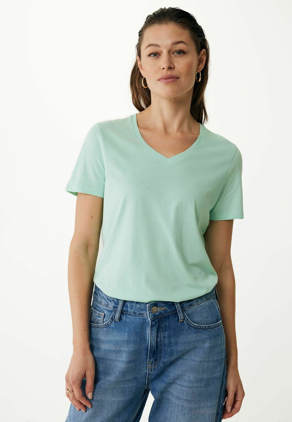 

Базовая футболка SHORT SLEEVE V-NECK Mexx, мятный