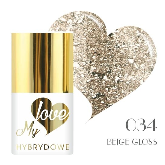 

Лак Mylove UV/Led Hybrid Varnish 034 Glamour Beige Gloss, SUNFLOWER