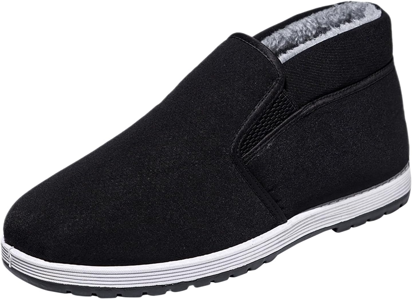 

Мужские зимние ботинки Snow с водонепроницаемой утепленной меховой подкладкой, лоферы для холодной погоды, противоскользящие короткие ботинки, удобные обувь для спорта, походов и прогулок, кроссовки Generic, черный