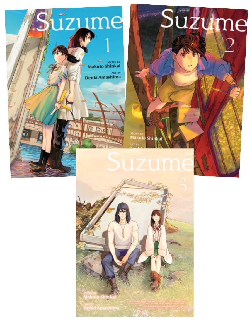

Suzume Manga Series 3-Book Collection Set (Vol.1 to Vol.3) - Adaptation of Makoto Shinkai's Award-Winning Animated Film (Vertical Comics)