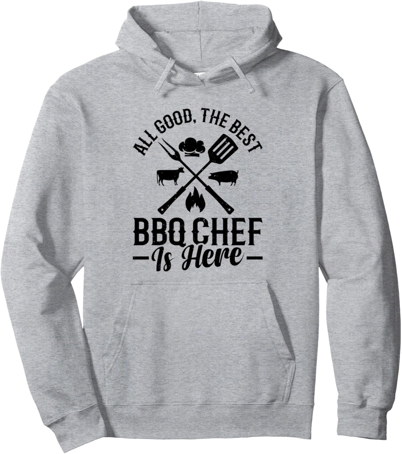 

Все отлично! Лучший шеф-повар барбекю здесь! Толстовка с капюшоном для гриля BBQ Smoking Chef Barbecue Chef Best Chef Bbq Grilling, серый