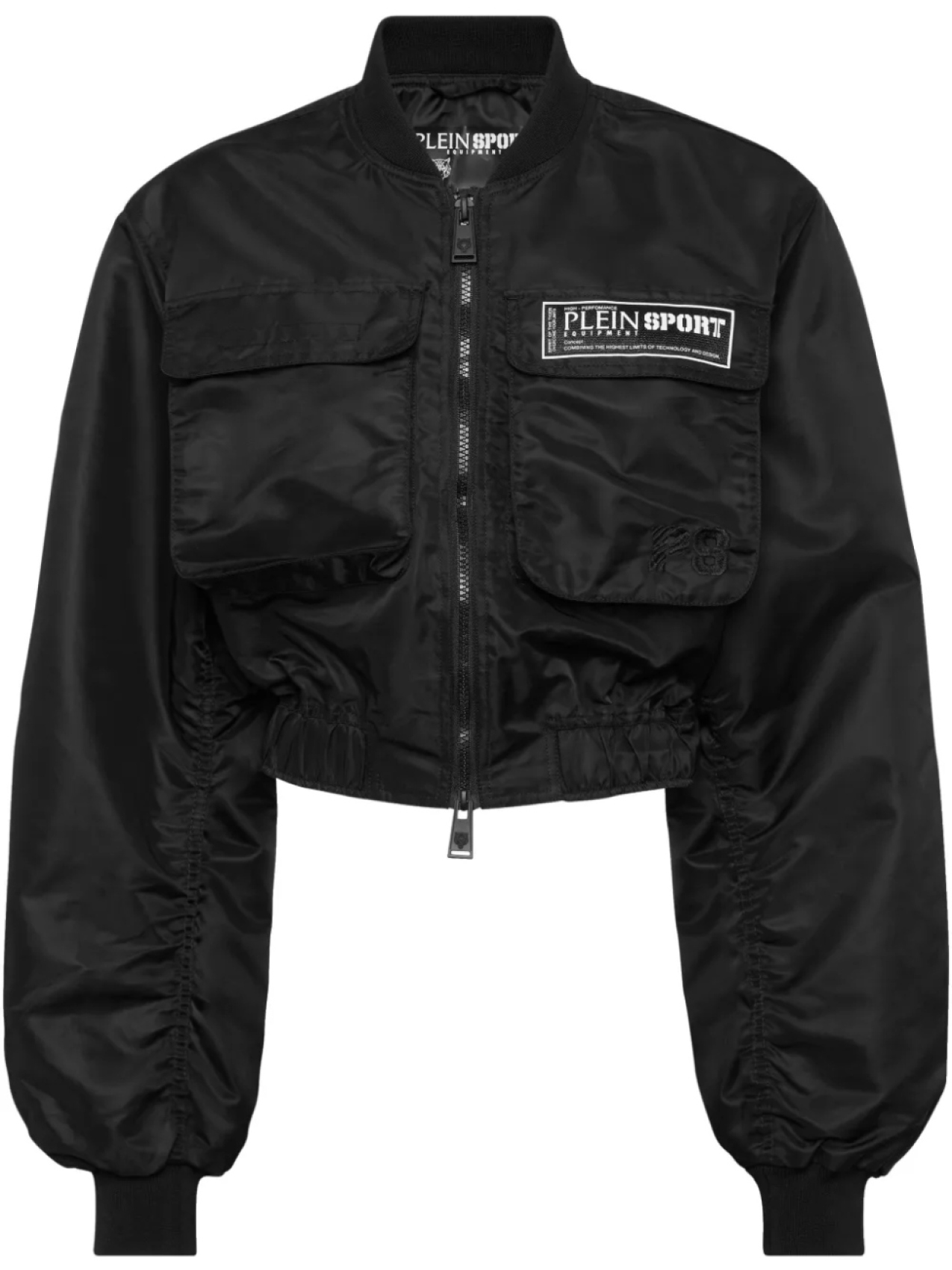 

Укороченный бомбер Plein Sport, черный