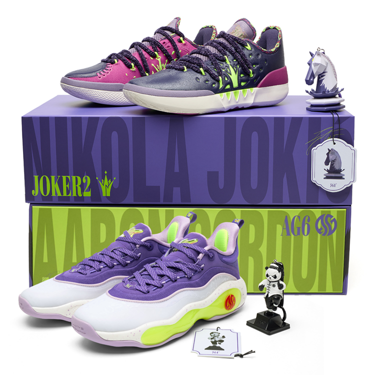 

Баскетбольные кроссовки Joker2 Nikola Jokic 2 с амортизацией, износостойкие, противоскручивающие, низкие, мужские 361°, mystic фиолетовый