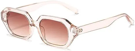 

Солнцезащитные очки Polygon для женщин, ретро-стиль, конфетные цвета, солнцезащитные очки UV400 для мужчин, градиентные солнцезащитные очки Tea MTZJH, Champagne Tea