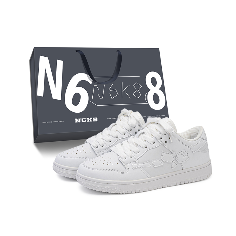 

N6K8 Низкие скейтерские кроссовки унисекс полностью белые, цвет All White