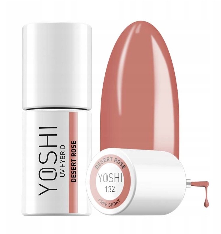 

Гибридный лак Yoshi Free Spirit, оттенок Dirty Pink 132 Desert Rose, 6 мл Puderek