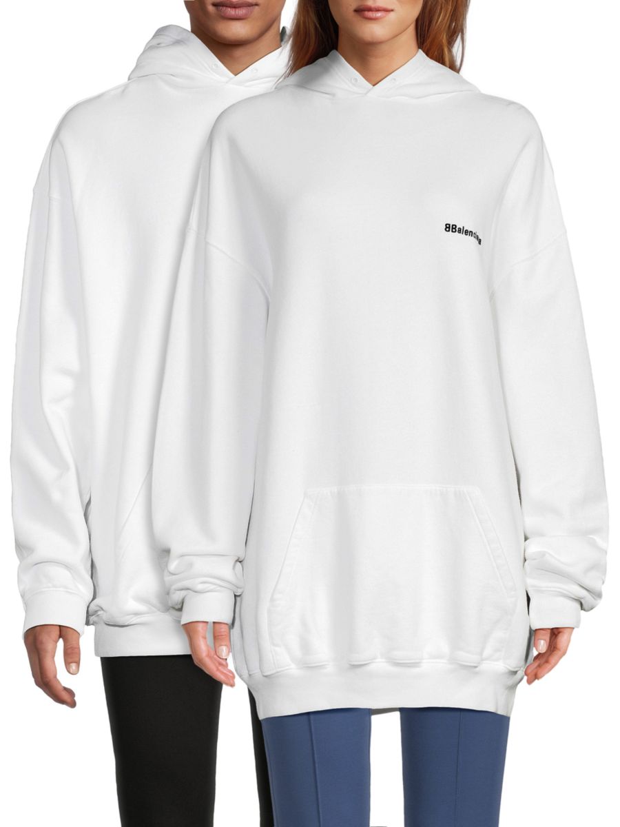 

Толстовка с капюшоном и логотипом Balenciaga, белый