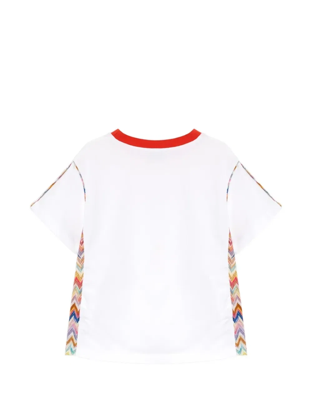 Футболка с логотипом и зигзагообразными вставками Missoni Kids, белый — фото 2