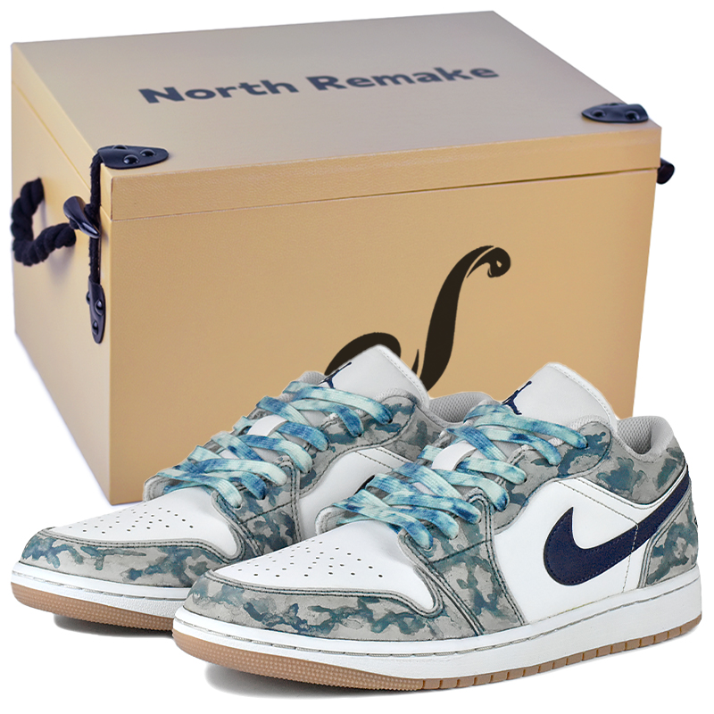 

Jordan Кроссовки Air 1 Low Top Vintage баскетбольные унисекс бело-серые в подарочной коробке премиум-класса, цвет White Gray-High-End Gift Box 2