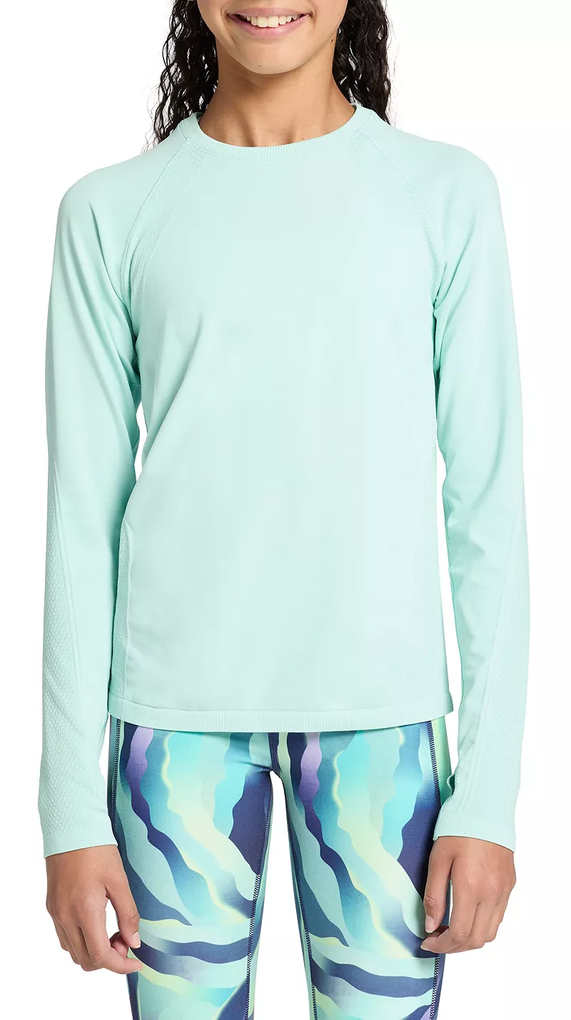 

Бесшовная футболка с длинными рукавами DSG Girls' Movement, цвет Shoreside Blue