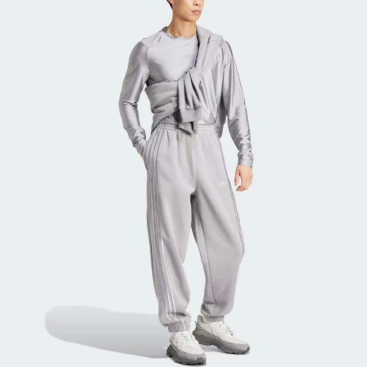 Adidas Originals Мужские модные вязаные спортивные штаны aluminum gray — фото 3