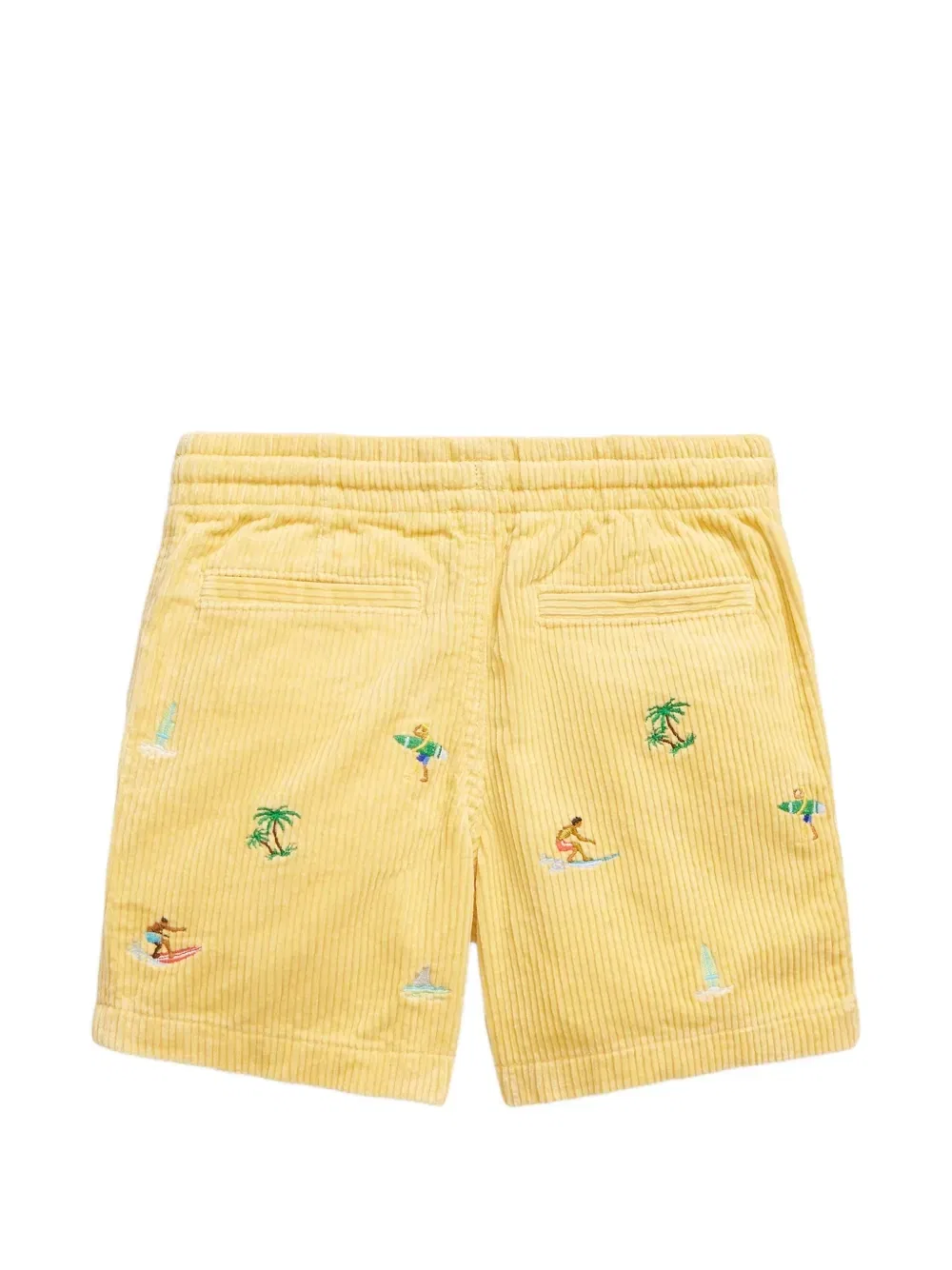 Вельветовые шорты Prepster с вышивкой Polo Ralph Lauren Kids, желтый — фото 2
