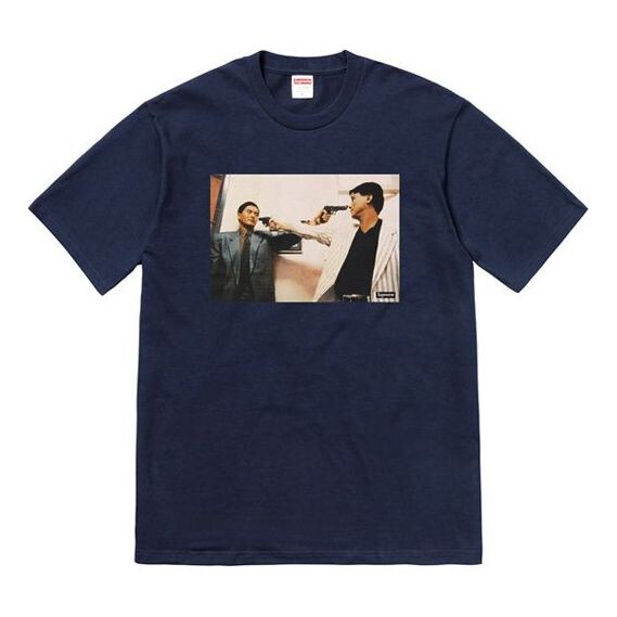 

Футболка fw18 the killer trust navy tee Supreme, синий