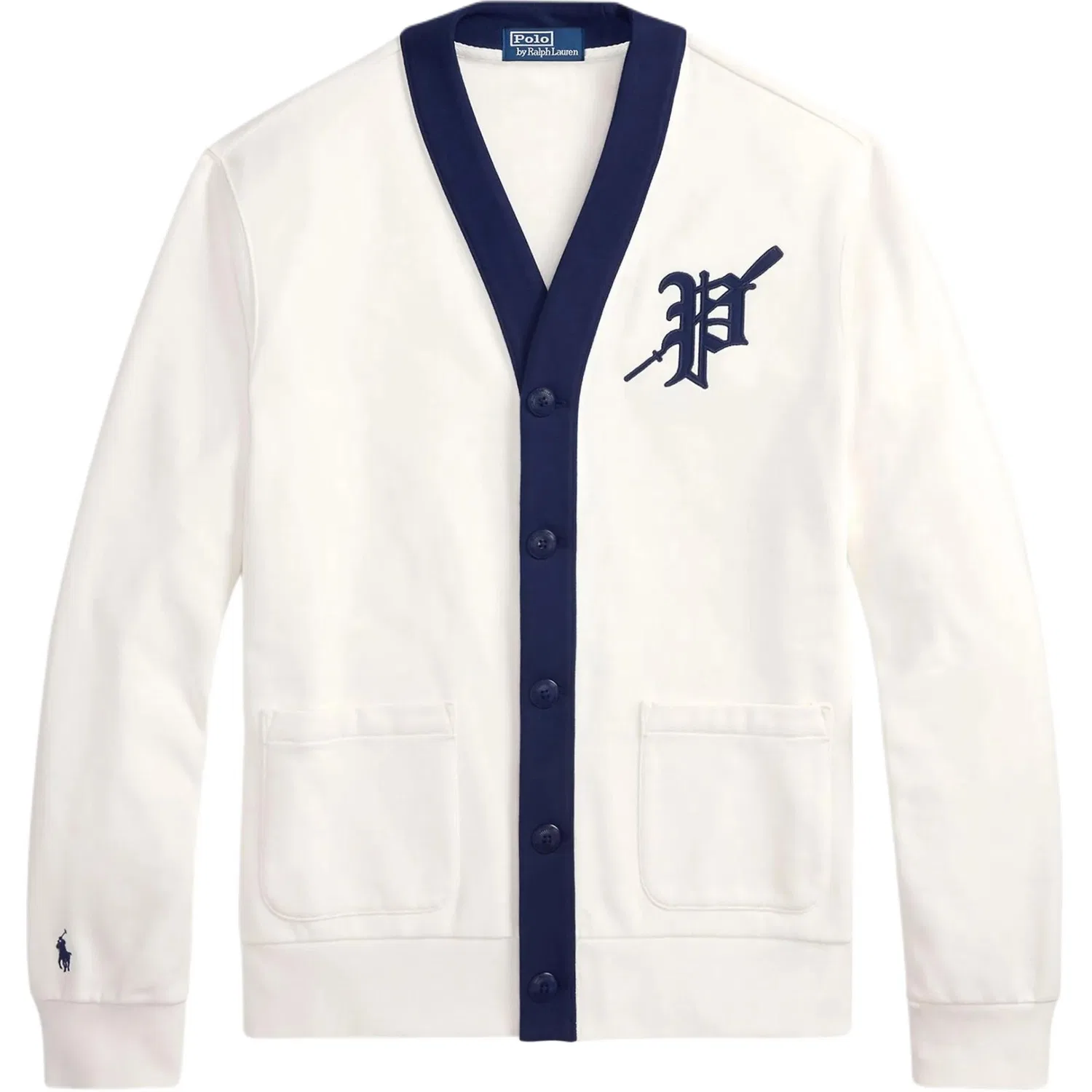 Кардиган на пуговицах с патчем логотипа Polo Ralph Lauren, White
