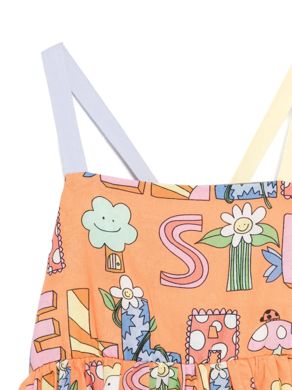 Платье с логотипом Stella McCartney Kids, оранжевый — фото 3