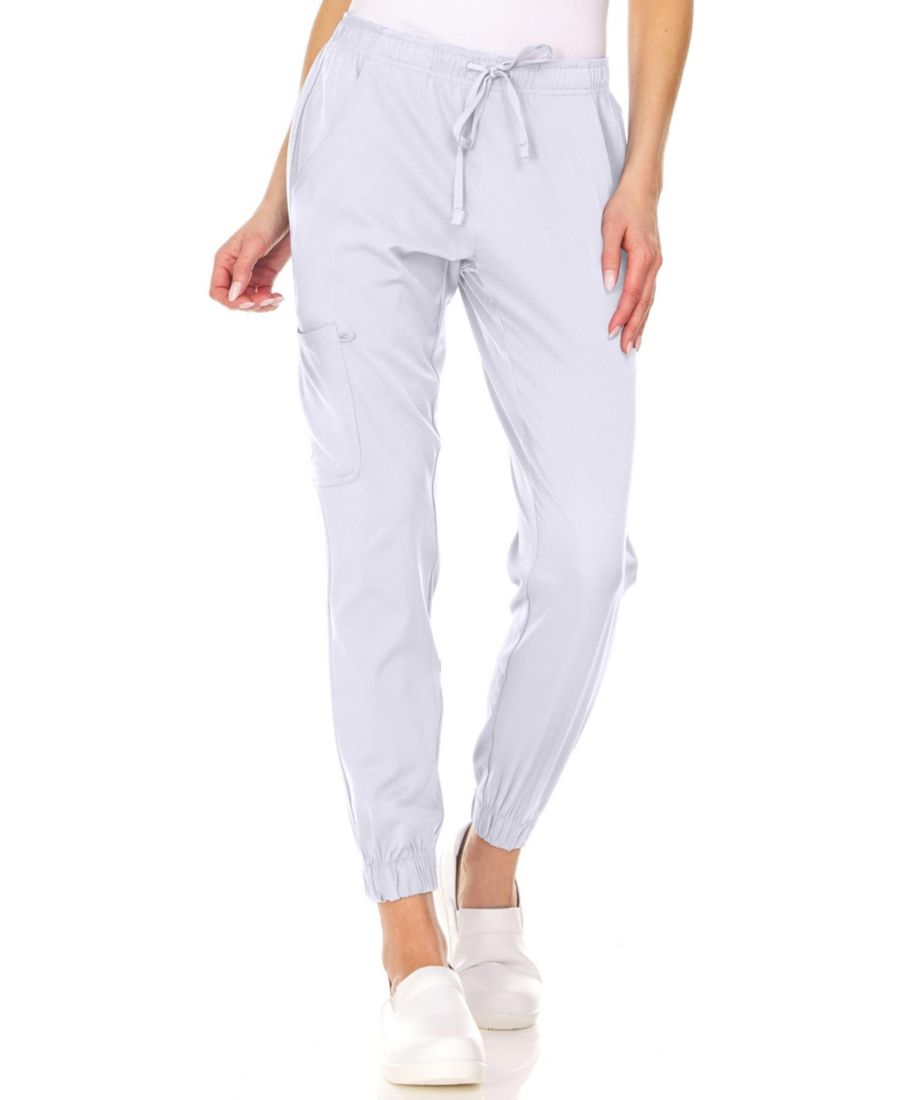 

Брюки-джоггеры Leah Plus Size с пятью карманами, эластичные, желтые, размер 3XL Medichic, White