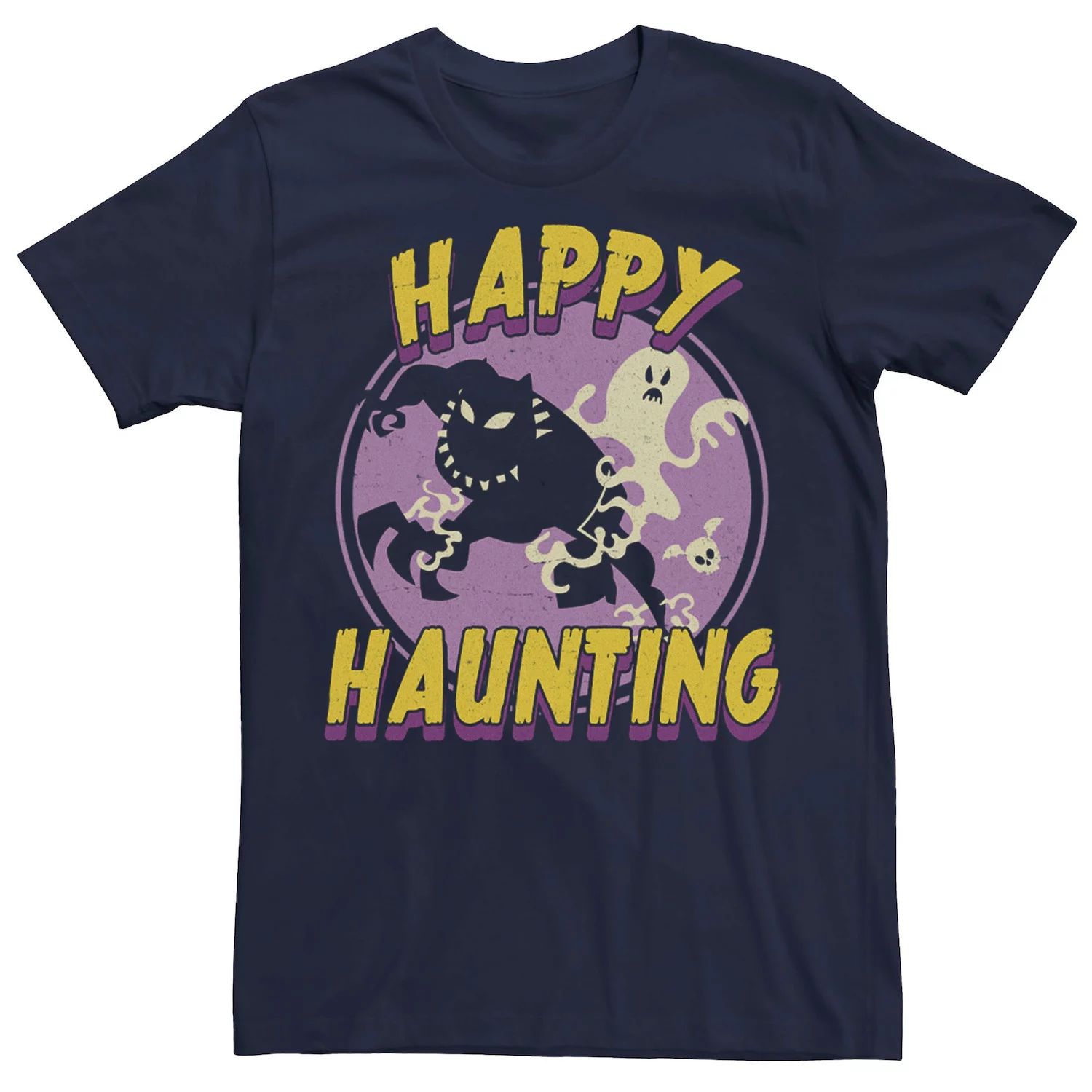 

Мужская футболка Black Panther Happy Haunting Halloween Marvel, Черный, Мужская футболка Black Panther Happy Haunting Halloween Marvel