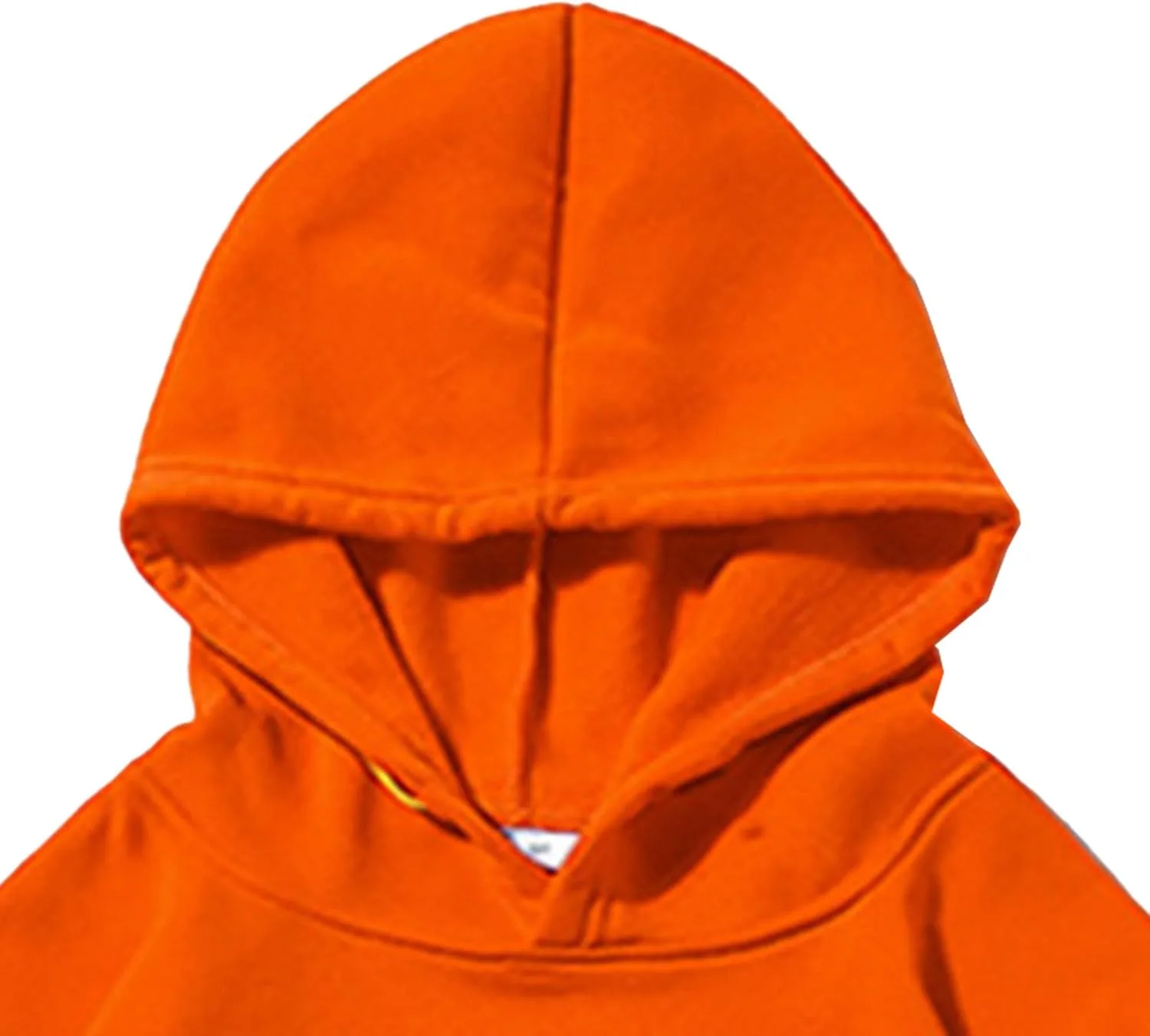 Мужская однотонная теплая худи unisex с капюшоном на шнурке — фото 2