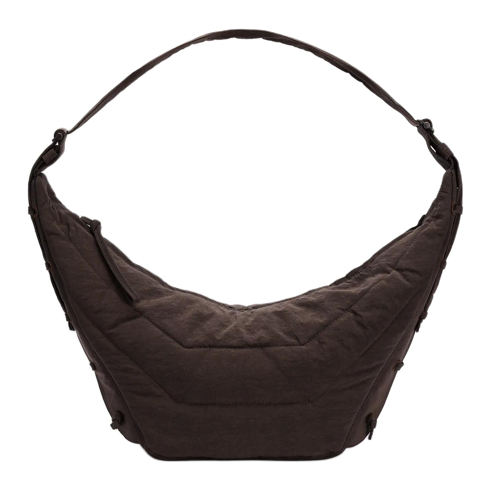 

Lemaire Нейлоновая сумка-круассан через плечо среднего размера унисекс тёмный шоколад