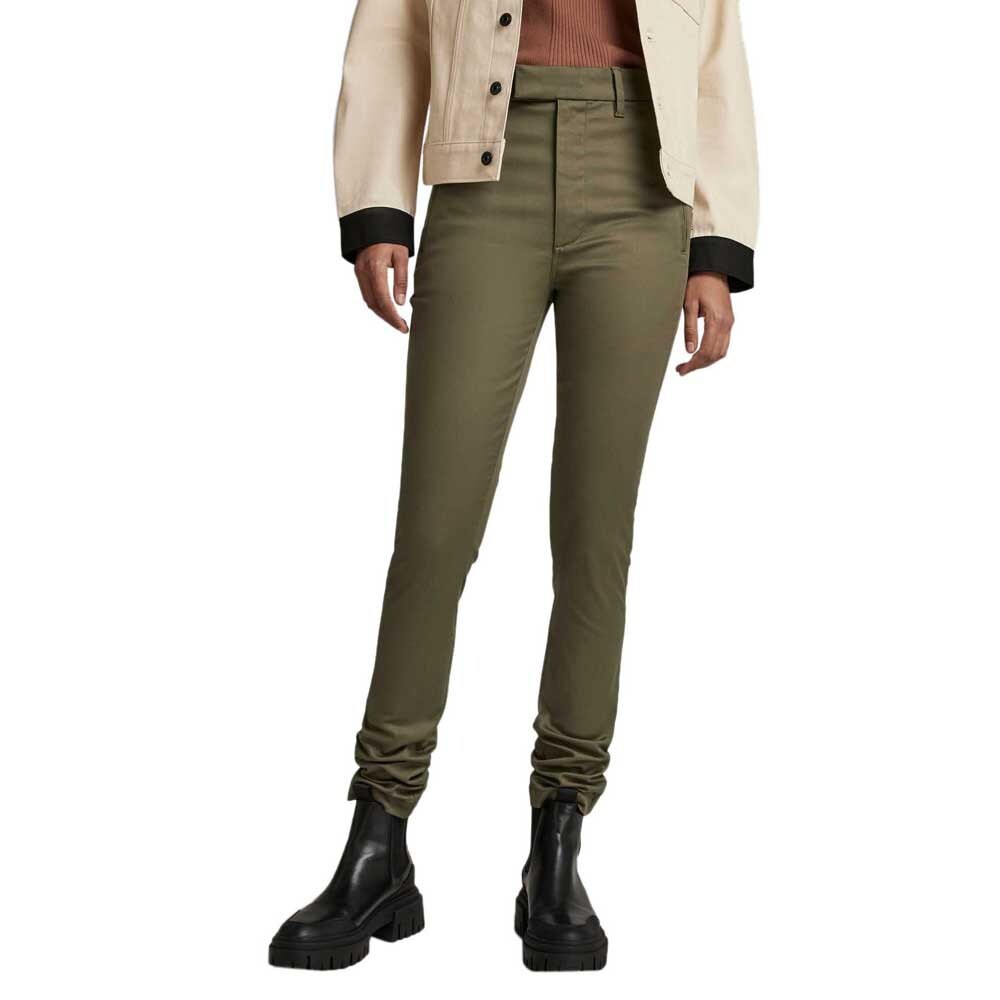 

Брюки G-Star Weld High Skinny Chino, зеленый