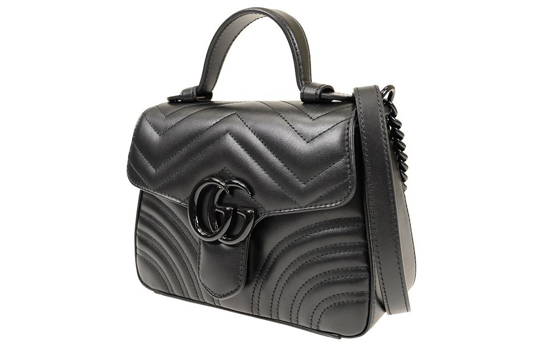 Женская миниатюрная сумка GUCCI GG Marmont из стеганой кожи — фото 3