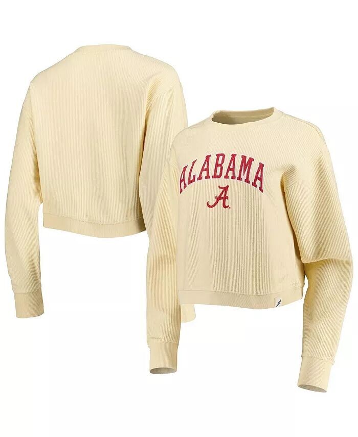 

Женская кремовая толстовка Alabama Crimson Tide Classic Campus Corded Timber League Collegiate Wear