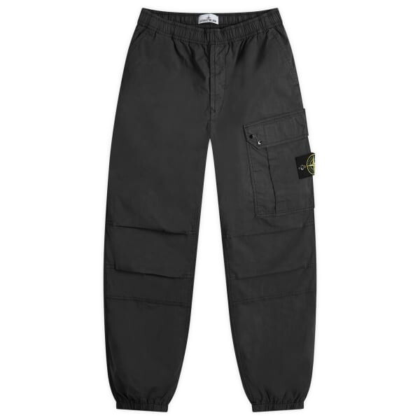 

Свободные брюки-карго из эластичной ткани твил-tc Stone Island, черный
