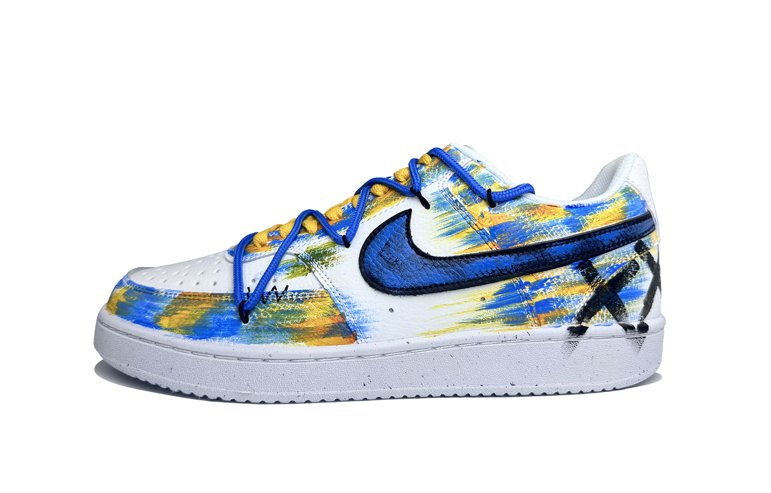 

Nike Кроссовки Court Vision 1 Before The Heavy Rainstorm устойчивые к истиранию низкие для скейтбординга унисекс синие, цвет Blue