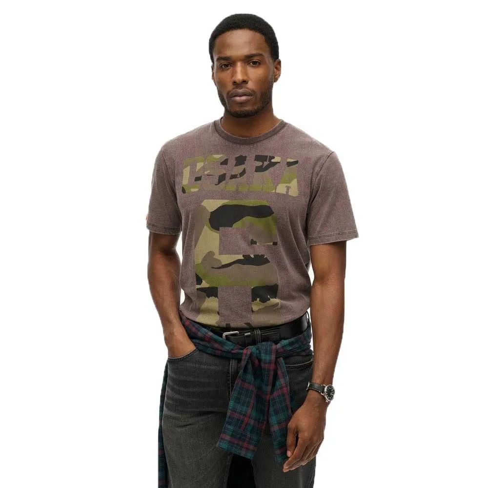 

Футболка с коротким рукавом Superdry Osaka Loose, коричневый