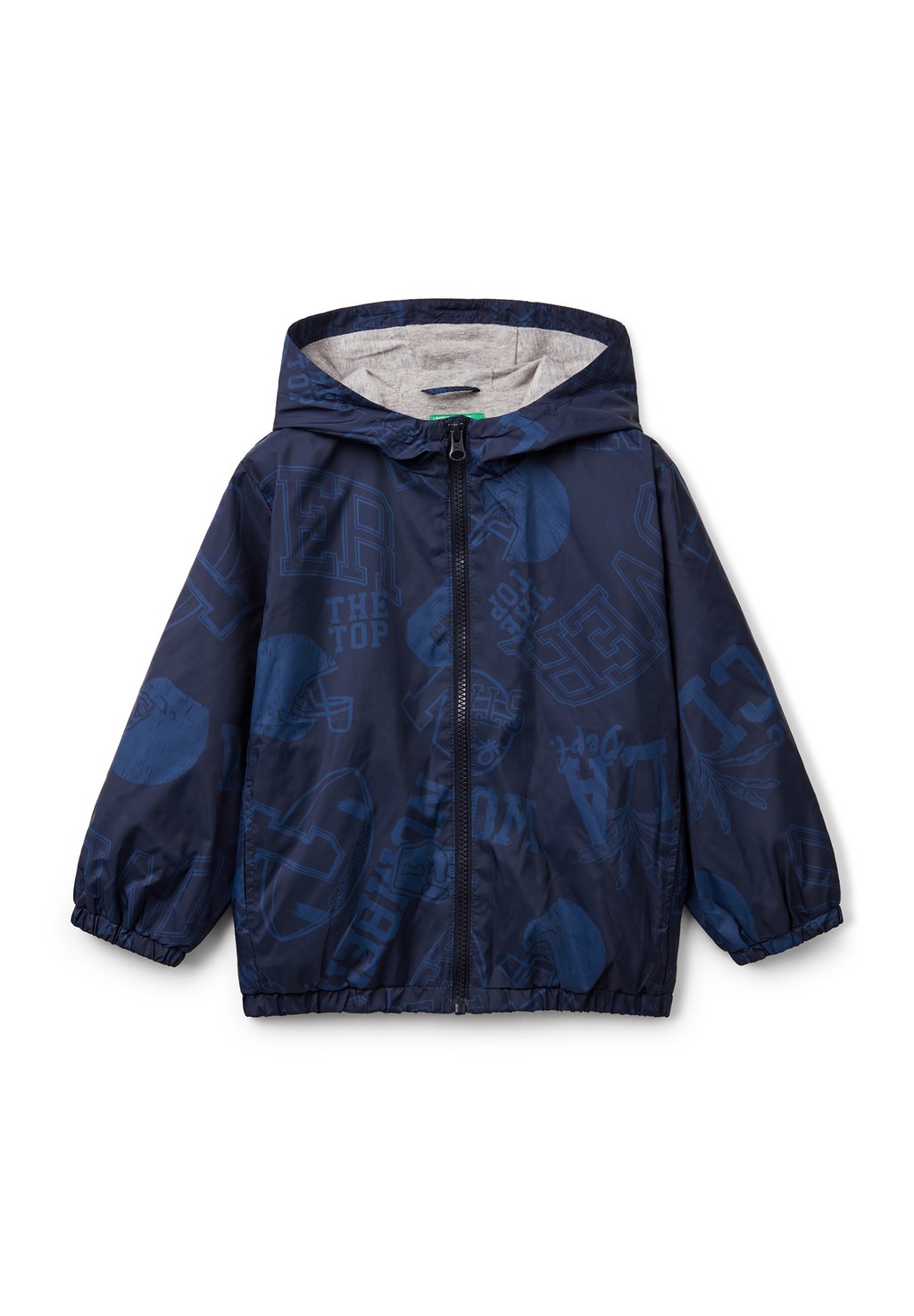 

Куртка демисезонная PATTERNED WITH HOOD United Colors of Benetton, темно-синий