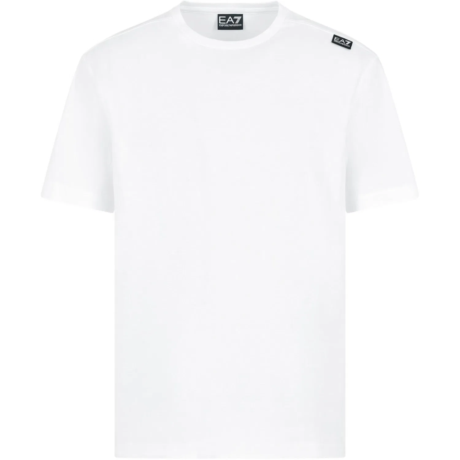 Футболка из хлопка с принтом логотипа EMPORIO ARMANI, White