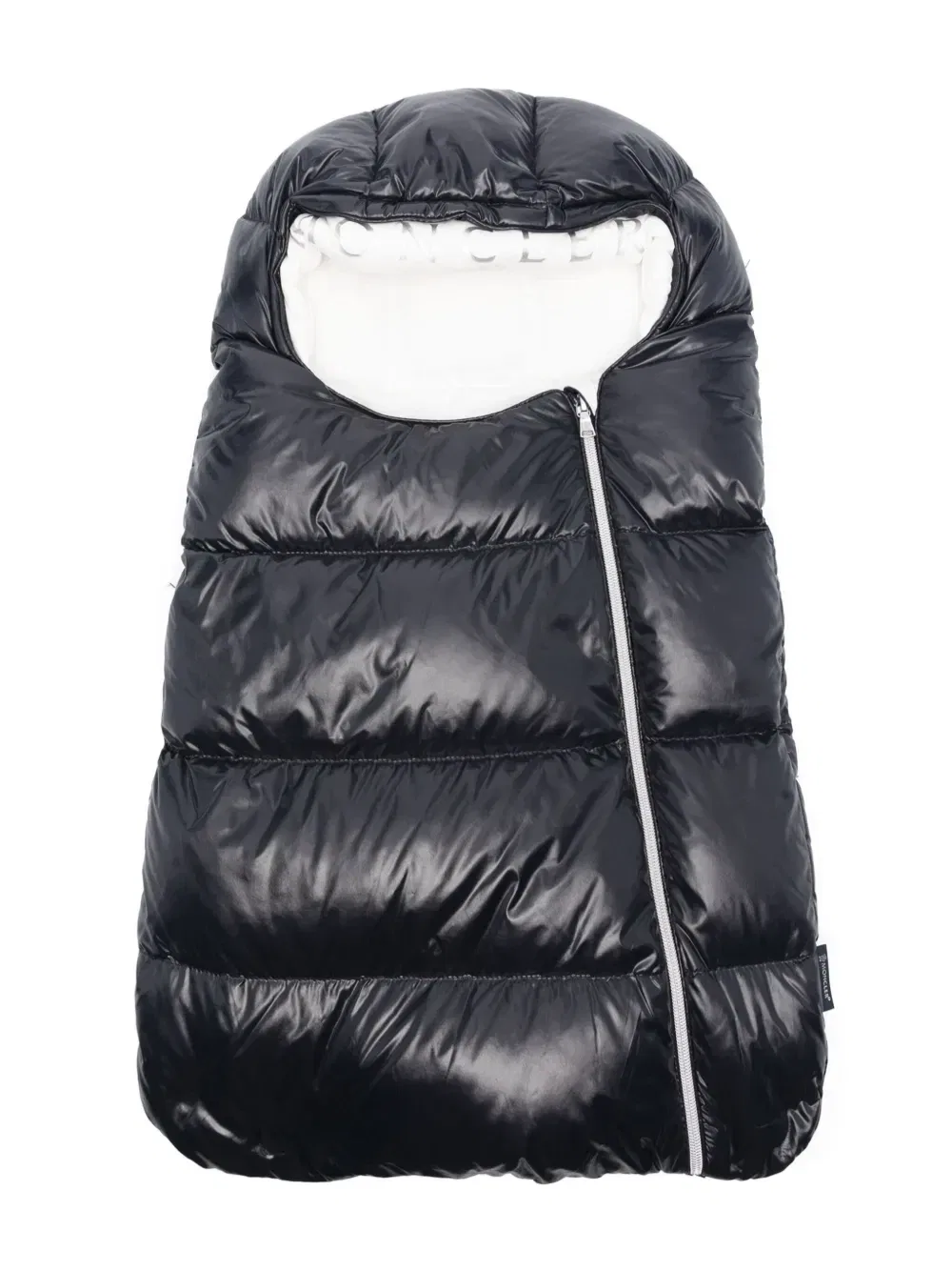 Дутый конверт для новорожденного с логотипом Moncler Enfant, синий