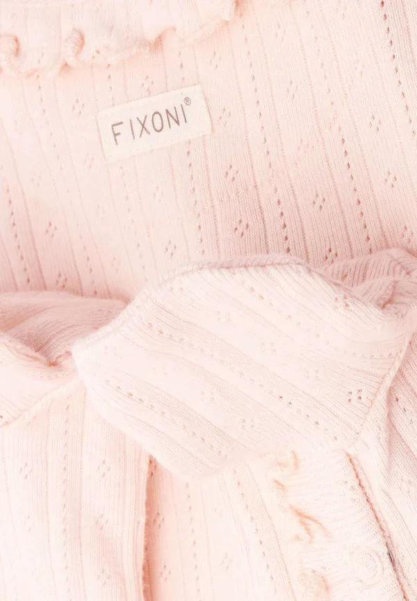Комбинезон с длинными рукавами и ажурной отделкой Fixoni, Soft Pink — фото 3