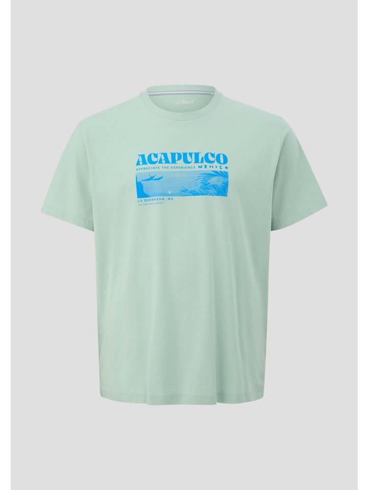 

s.Oliver Футболка цвета 60D2_океанской зелени, Зеленый, s.Oliver Футболка цвета 60D2_океанской зелени