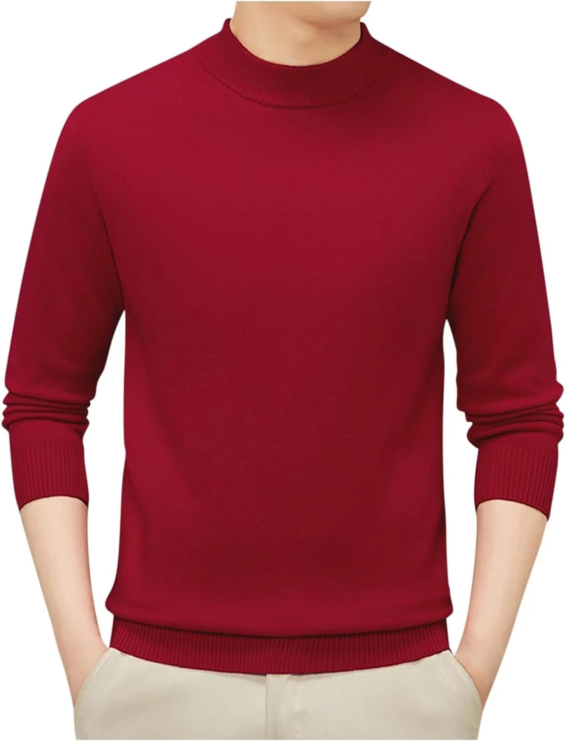 

Свитер мужской с воротником-стойкой, Casual, длинный рукав, осень 2025 Cambkatl