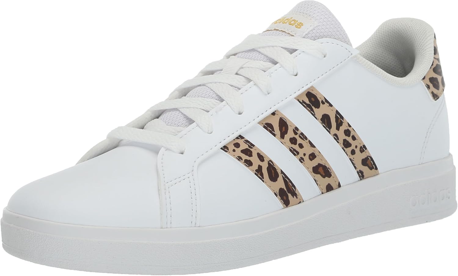 Детские кроссовки Adidas Grand Court 2.0 унисекс с эластичными шнурками и ремешком, белый
