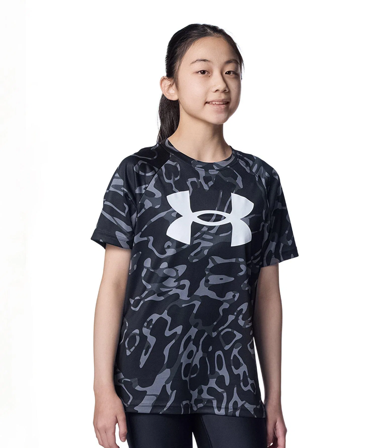 Детская футболка UNDER ARMOUR UA Tech Big Logo Print Short Sleeve — фото 4