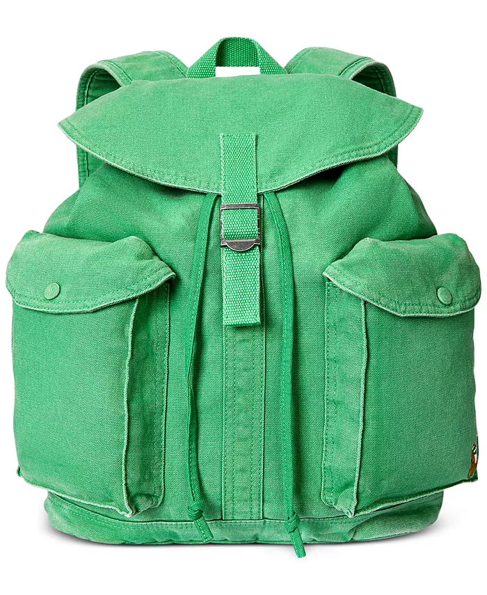 

Мужской холщовый рюкзак Flap-Top Polo Ralph Lauren, зеленый