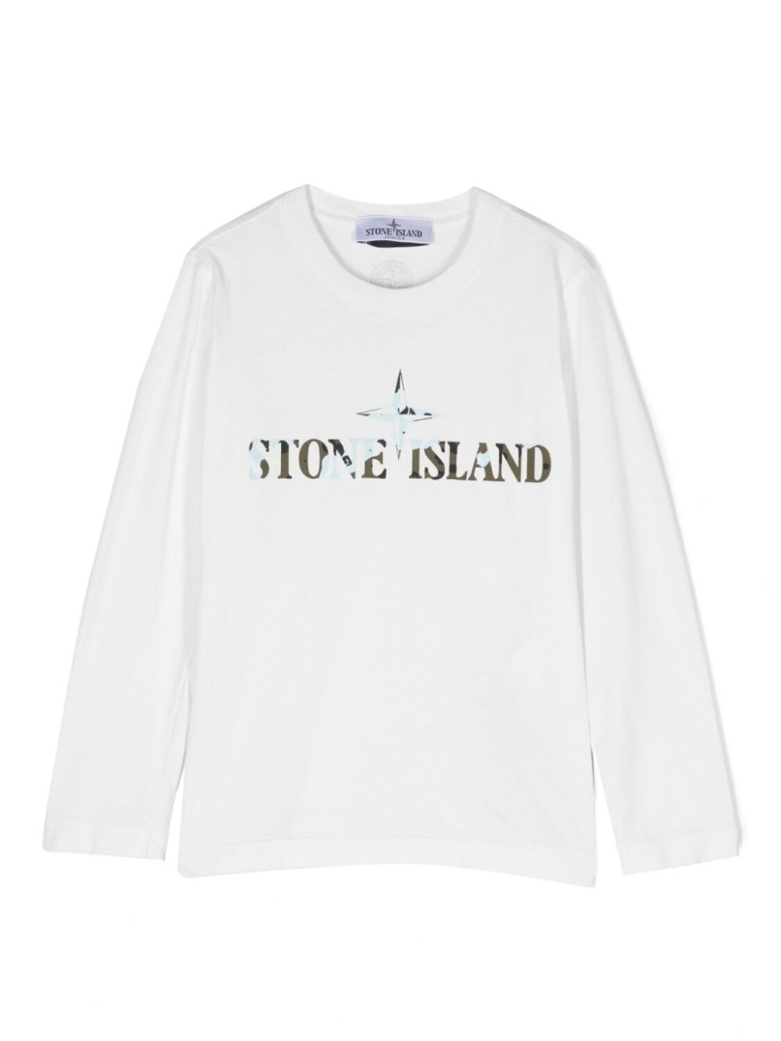 

Stone Island Junior футболка с логотипом, белый
